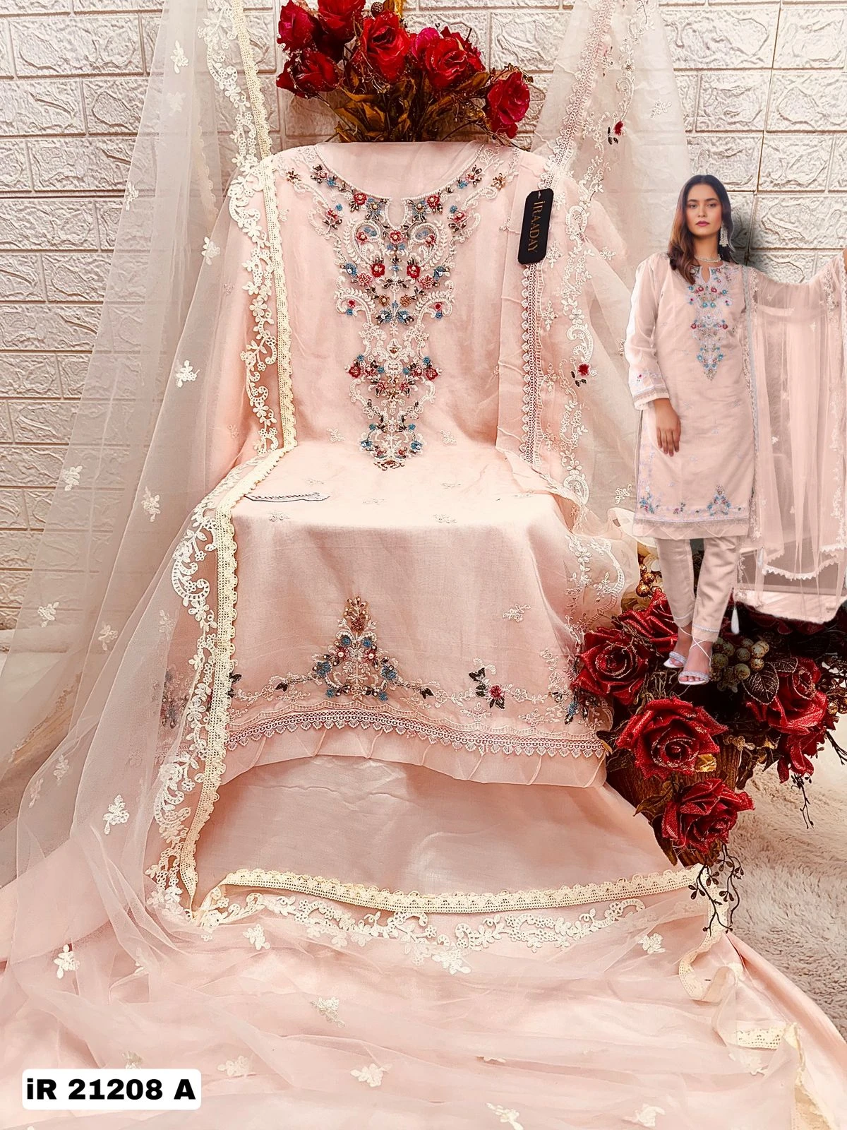 Fepic Ir 21208 Abc Organza Wholesale Pakistani Salwar Suit Catalog — Wholesale Pakistani Suits, MPA wholesale from Surat — view 3